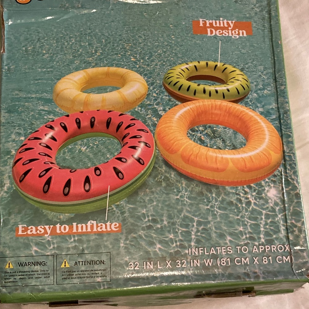 Sloosh 3 pack fruit pool floats